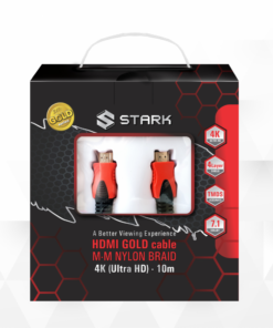 Kabl STARK HDMI M-M pozlacen 4K pleteni 10m