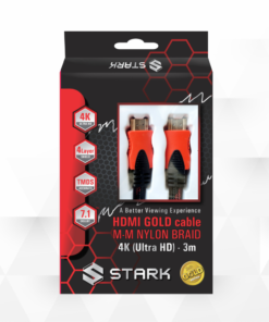 Kabl STARK HDMI M-M pozlacen 4K pleteni 3m