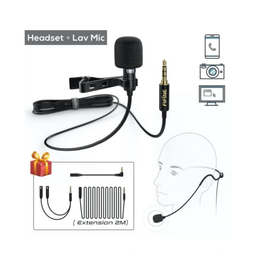Konferencijski mikrofon Lavaliere Fifine C1 set za telefone i kamere - Image 3