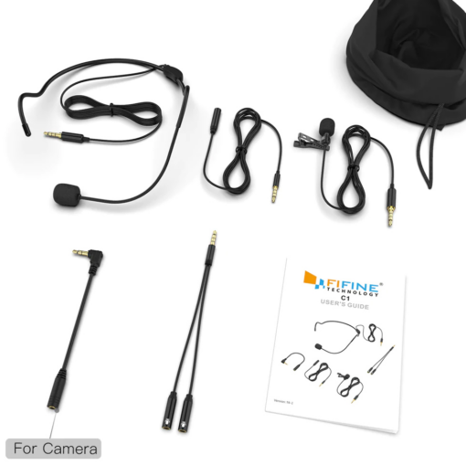 Konferencijski mikrofon Lavaliere Fifine C1 set za telefone i kamere - Image 4