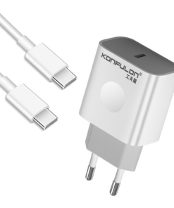 Kucni punjac KONFULON C69D+DC15 PD20W sa PD kablom Type C na Type C beli