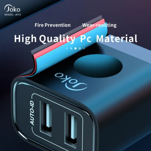 Kucni punjac KONFULON JK72, 2xUSB, 2.4A,12W, sa micro USB kablom beli - Image 2