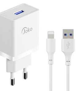 Kucni punjac KONFULON JK77 2.4A sa iPhone lightning kablom beli 1m