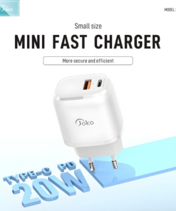 Kucni punjac KONFULON JK82 + PX14 PD 20W, QC 18W, sa kablom USB na Lightning beli