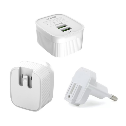 Kucni punjac LDNIO A201 2xUSB 2.4A Type C beli - Image 3