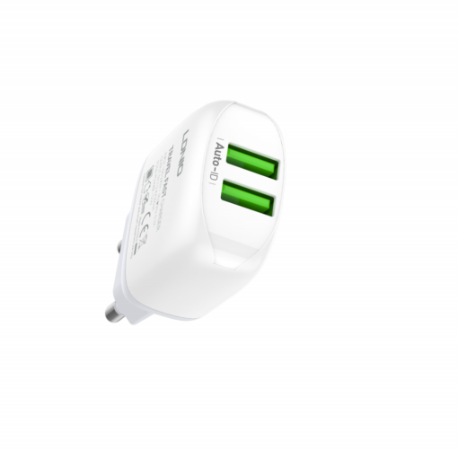 Kucni punjac LDNIO A2219 2xUSB 5V 2.4A 12W sa iPhone lightning kablom beli - Image 3