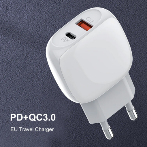 Kucni punjac LDNIO A2313C, PD QC3.0, 18W, sa Type C kablom beli - Image 2