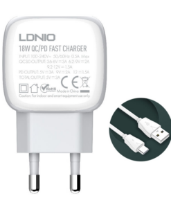 Kucni punjac LDNIO A2313Q PD + QC3.0 sa Type C kablom