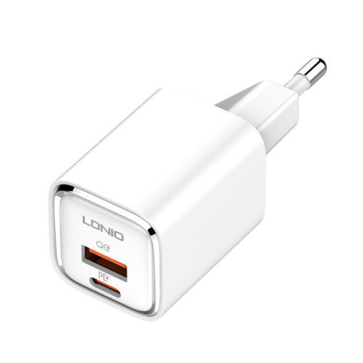 Kucni punjac LDNIO A2317C, 3.6A, QC3.0 18W, PD 30W sa Type C kablom beli - Image 2