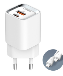 Kucni punjac LDNIO A2317C, 3.6A, QC3.0 18W, PD 30W sa Type C na Type C kablom beli