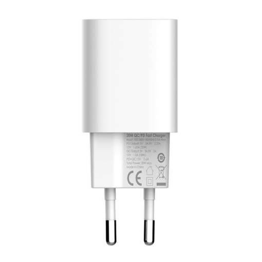 Kucni punjac LDNIO A2318C 20W PD Quick Charge 3.0 sa Type C na Type C kablom beli - Image 5