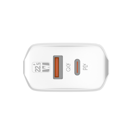 Kucni punjac LDNIO A2421C 22.5W PD + Fast Charger sa Type C na iPhone lightning kablom beli - Image 2
