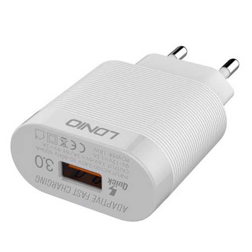 Kucni punjac LDNIO A303Q QC 3.0 5V 3A 18W Type C beli - Image 3