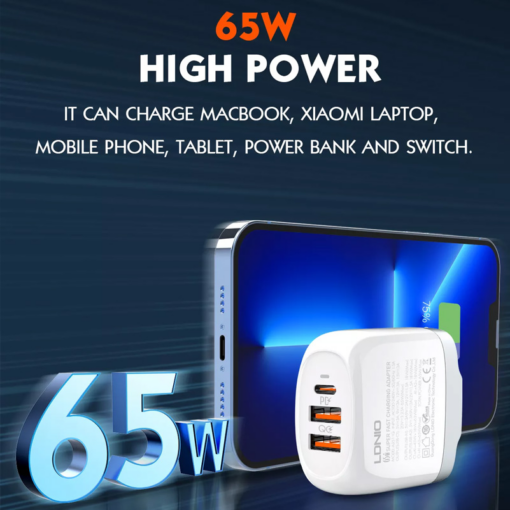 Kucni punjac LDNIO A3511Q PD, QC4+, QC3.0, PPS, 65W Type C na Type C - Image 5
