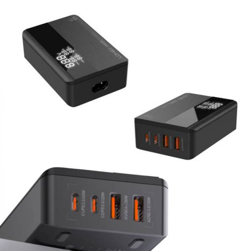 Kucni punjac LDNIO A4808Q SUPER FAST PPS 65W 2xPD 2xUSB crni - Image 2