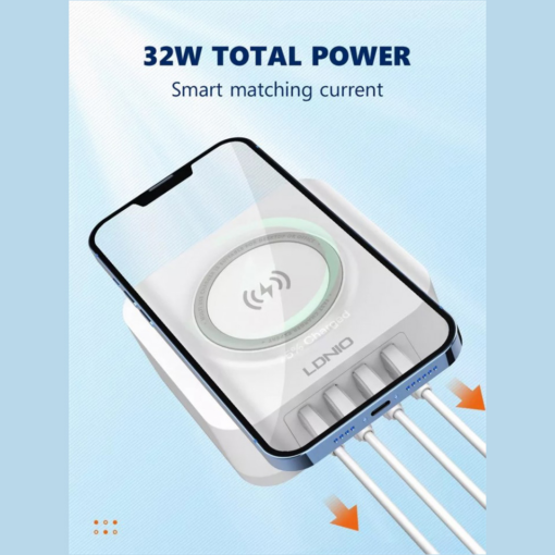 Kucni punjac LDNIO AW004 32W Desktop Wireless Quick Charge 3.0 + PD 30W beli - Image 2