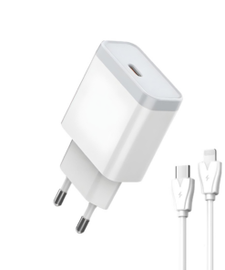 Kucni punjac LDNIO Q122 PPS PD, 27W sa Type C na iPhone lightning kablom beli