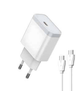 Kucni punjac LDNIO Q122 PPS PD, 27W sa Type C na Type C kablom beli