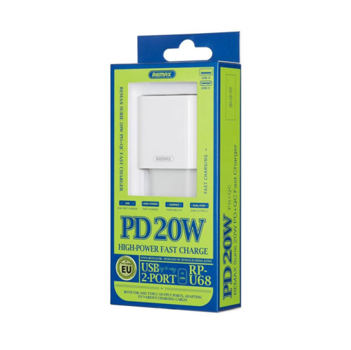 Kucni punjac REMAX RP-U68 QC+PD Fast charger 20W beli - Image 3