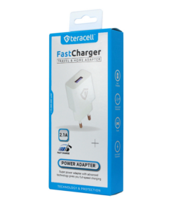 Kucni punjac Teracell Evolution TC-02 5V 2.1A sa iPhone lightning kablom beli CE