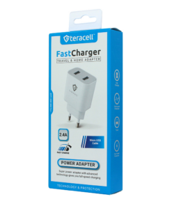 Kucni punjac Teracell Evolution TC-08 5V 2.4A 12W sa micro USB kablom beli CE