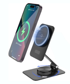 Kucni punjac Wireless 15W rotirajuci crni