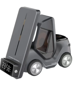 Kucni punjac Wireless 15W Viljuskar 5 u 1 sivi
