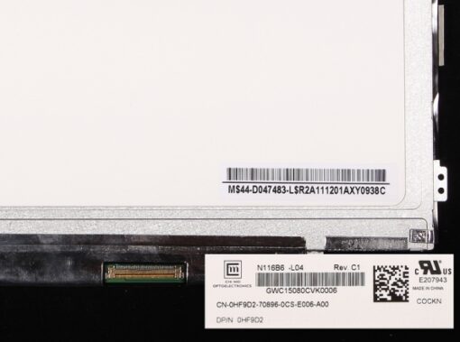 LCD Panel 11.6" (N116B6 L04) 1366x768 slim LED 40 pin kacenje levo-desno - Image 2