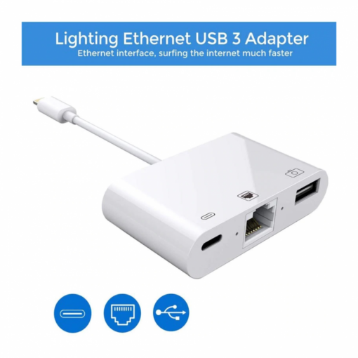Lightning na Gb LAN 3u1 kamera adapter - Image 2