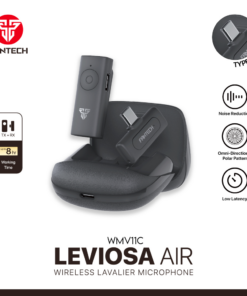 Mikrofon Wireless Fantech Lavalier Leviosa Air WMV11C (Single Mic) Type C crni