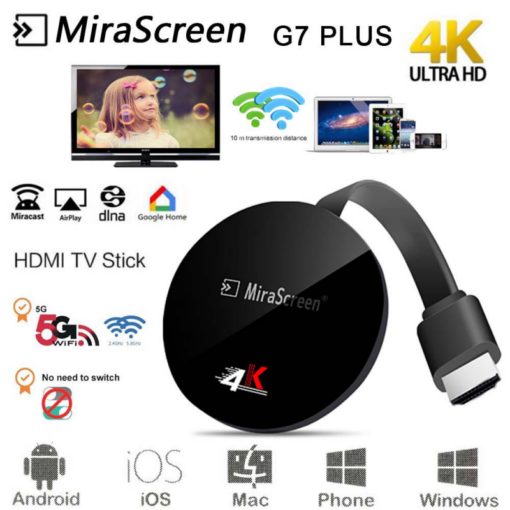 MiraScreen G7 Plus Dual Band 4K Wi-Fi HDMI prijemnik za TV - Image 2