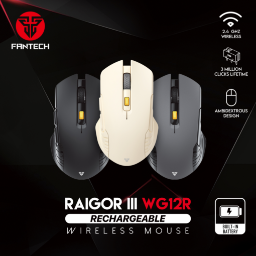 Mis Wireless Fantech WG12R raigor III beli - Image 2