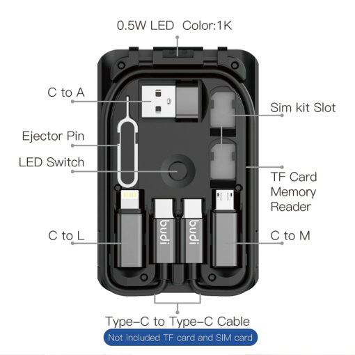 Multifunkcionalni box wireless punjac Budi 15W crni - Image 2
