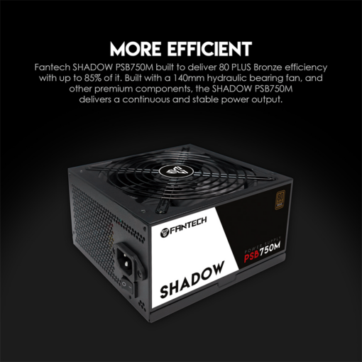 Napajanje Fantech PSB750M 750W (80+ Bronze) modularno crno - Image 2