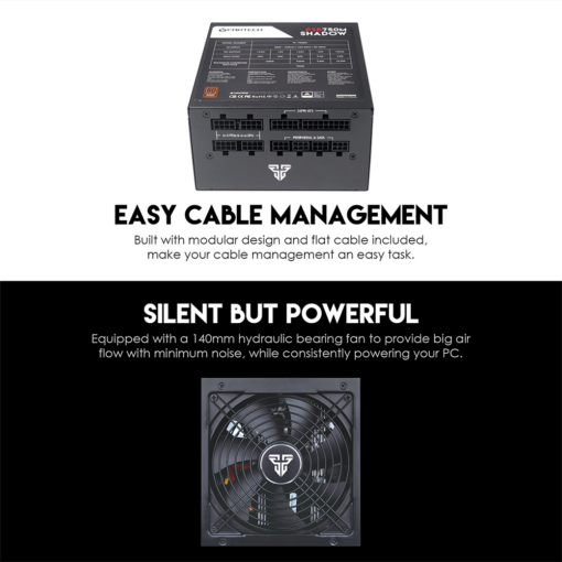 Napajanje Fantech PSB750M 750W (80+ Bronze) modularno crno - Image 3