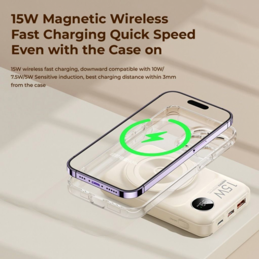 Power bank Magsafe REMAX Lecho Series RPP-527 PD 20W + QC 22.5W Fast Charging 10000mAh crni - Image 4