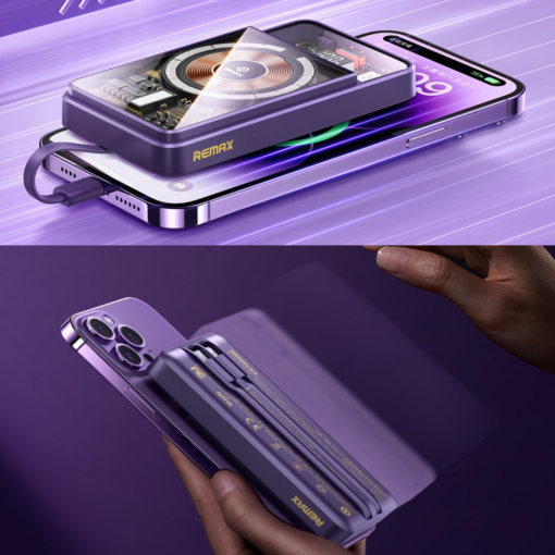 Power bank prenosiva baterija REMAX Phantom Series RPP-580 PD 20W+QC 22.5W 10000mAh ljubicasti - Image 4