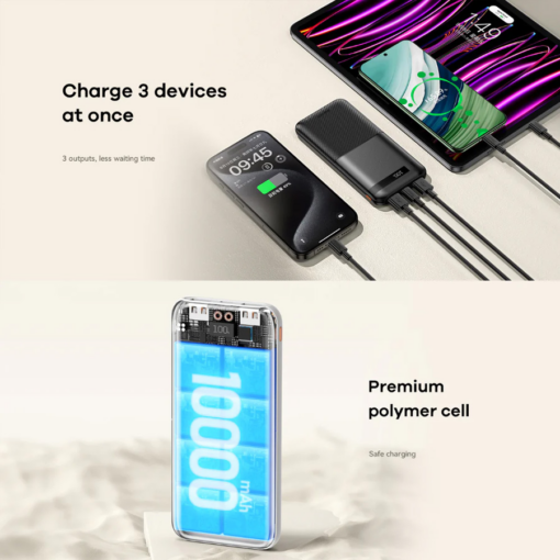 Power bank prenosiva baterija REMAX Piloteer Series RPP-71 20W+22.5W Fast Charging 10000mAh beli - Image 5