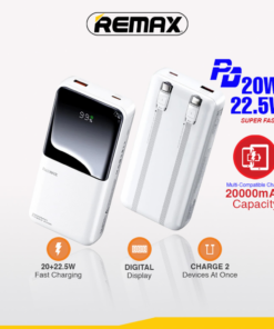 Power bank prenosiva baterija REMAX Cynlle Series RPP-680 PD 20W+QC 22.5W 20000mAh beli