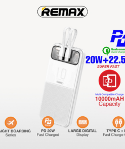 Power bank prenosiva baterija REMAX Stervui Series RPP-619 PD 20W+ QC 22.5W 10000mAh beli
