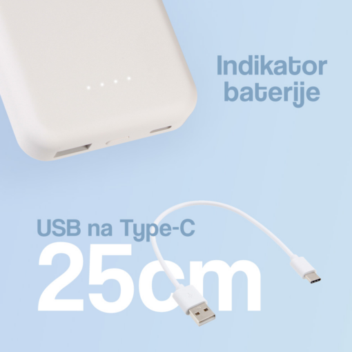 Powerbank Magsafe PD 5000 mAh bela - Image 3