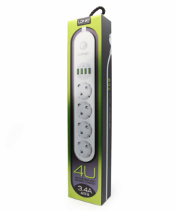 Produzni kabl LDNIO SE4432 4 uticnice 4xUSB 2m