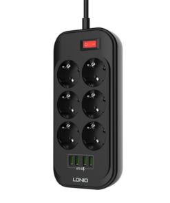 Produzni kabl LDNIO SE6403 6 uticnica 4xUSB 2.0m