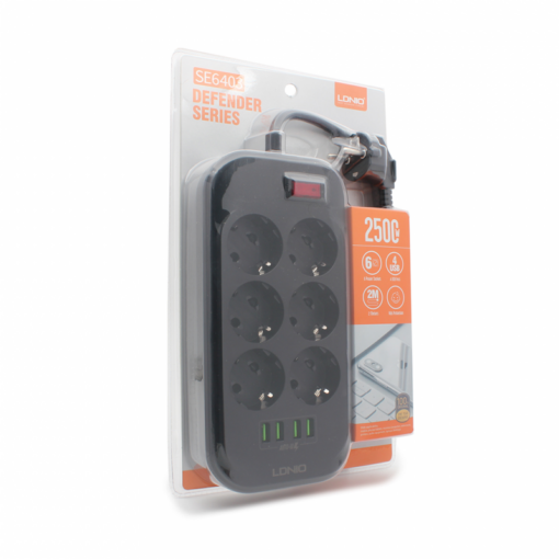 Produzni kabl LDNIO SE6403 6 uticnica 4xUSB 2.0m - Image 5