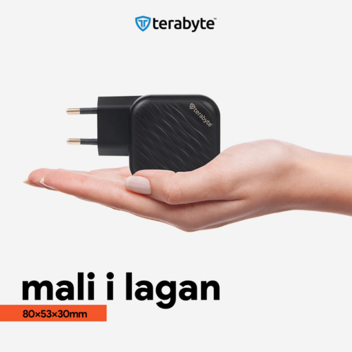Punjac univerzalni Terabyte TR65W, GaN, PPS, PD 3.0, QC 3.0, 65W sa PD Type c kablom crni CE - Image 3