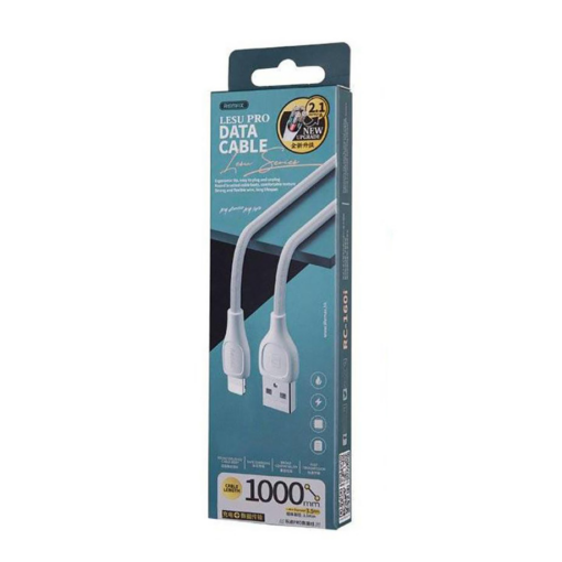 REMAX Lesu Pro series 2.1A Data Cable iPhone Lighting RC-160i beli - Image 4