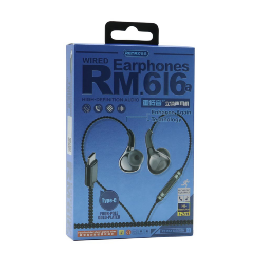 Slusalice REMAX RM-616a Type C crne - Image 3