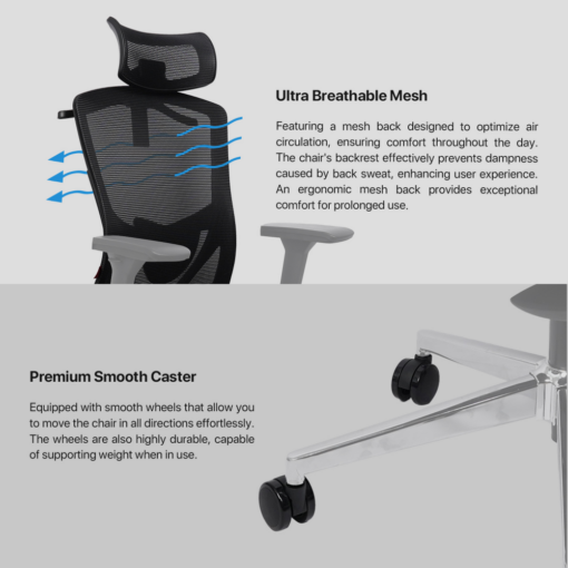 Stolica Office Fantech OC-A259 PRO crna - Image 4