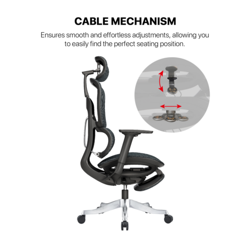 Stolica Office Fantech OC3 Ergonomska crna - Image 5