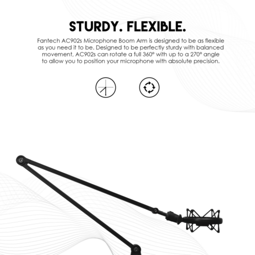 Studijski stalak za mikrofon Fantech AC902s Microfone boom arm crni - Image 2